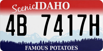 ID license plate 4B7417H
