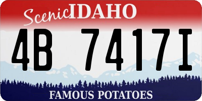 ID license plate 4B7417I