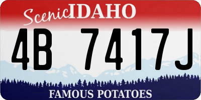 ID license plate 4B7417J
