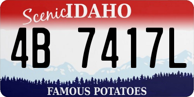 ID license plate 4B7417L
