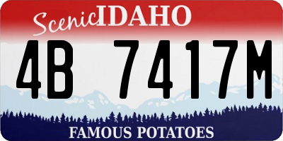 ID license plate 4B7417M