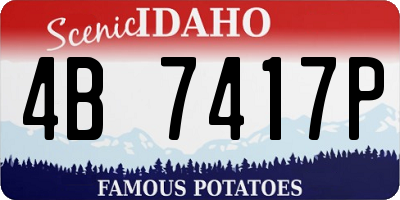 ID license plate 4B7417P