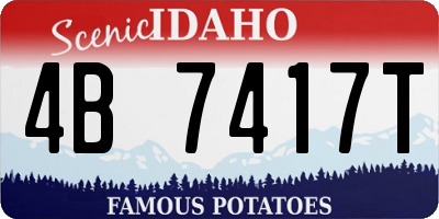 ID license plate 4B7417T