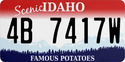 ID license plate 4B7417W