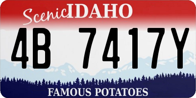 ID license plate 4B7417Y