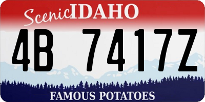 ID license plate 4B7417Z