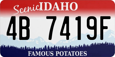 ID license plate 4B7419F