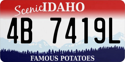 ID license plate 4B7419L