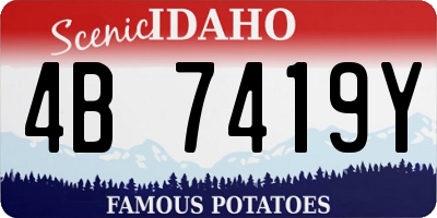 ID license plate 4B7419Y