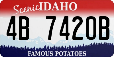 ID license plate 4B7420B