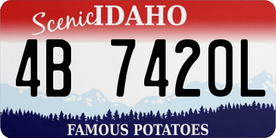 ID license plate 4B7420L