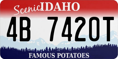 ID license plate 4B7420T