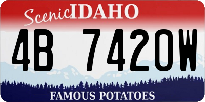 ID license plate 4B7420W