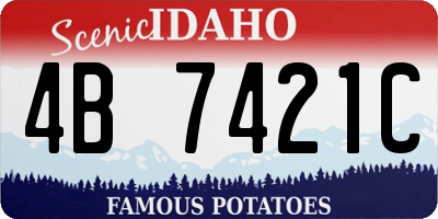 ID license plate 4B7421C
