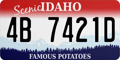 ID license plate 4B7421D