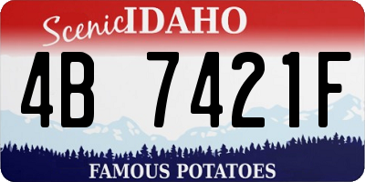 ID license plate 4B7421F