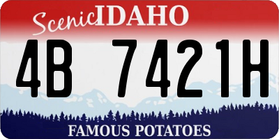 ID license plate 4B7421H