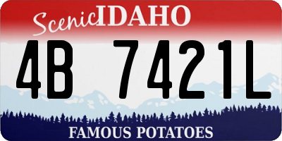 ID license plate 4B7421L