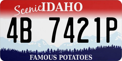 ID license plate 4B7421P
