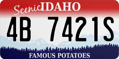 ID license plate 4B7421S