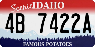 ID license plate 4B7422A