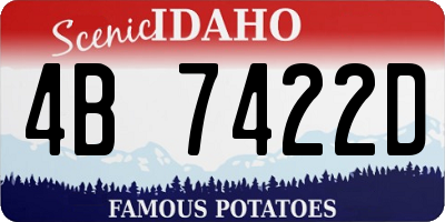 ID license plate 4B7422D