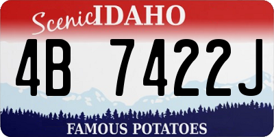 ID license plate 4B7422J