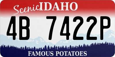 ID license plate 4B7422P