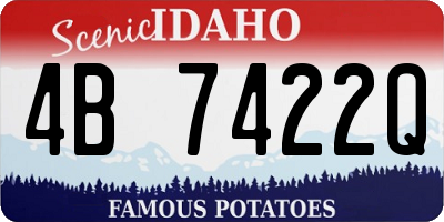 ID license plate 4B7422Q