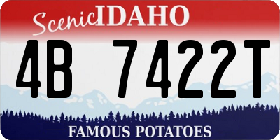 ID license plate 4B7422T