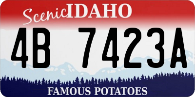 ID license plate 4B7423A