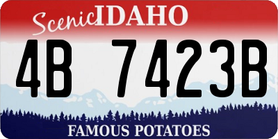 ID license plate 4B7423B