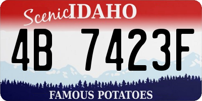 ID license plate 4B7423F