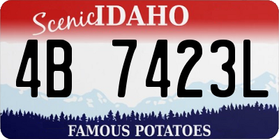 ID license plate 4B7423L