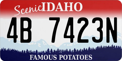 ID license plate 4B7423N