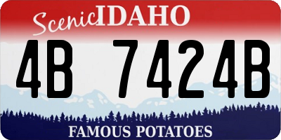 ID license plate 4B7424B