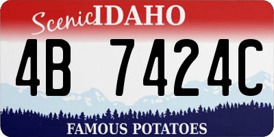 ID license plate 4B7424C