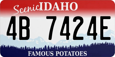 ID license plate 4B7424E