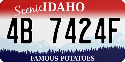 ID license plate 4B7424F