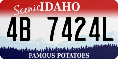 ID license plate 4B7424L