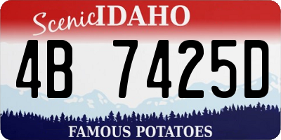 ID license plate 4B7425D