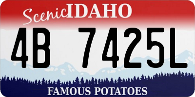 ID license plate 4B7425L