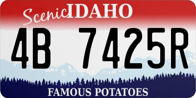 ID license plate 4B7425R