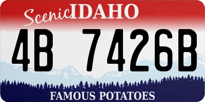 ID license plate 4B7426B