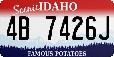 ID license plate 4B7426J