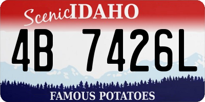 ID license plate 4B7426L