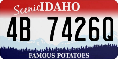 ID license plate 4B7426Q
