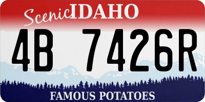 ID license plate 4B7426R