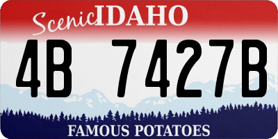 ID license plate 4B7427B