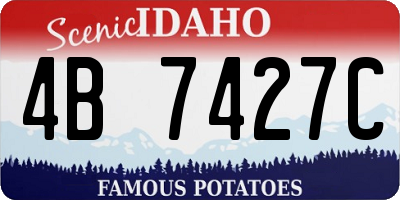 ID license plate 4B7427C